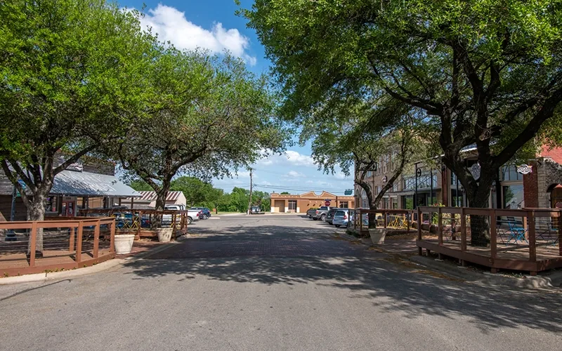 Scenic view of downtown Pflugerville TX near Contour & Sculpt Aesthetics, offering expert natural botox in Pflugerville TX